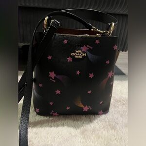 Black coach bucket bag